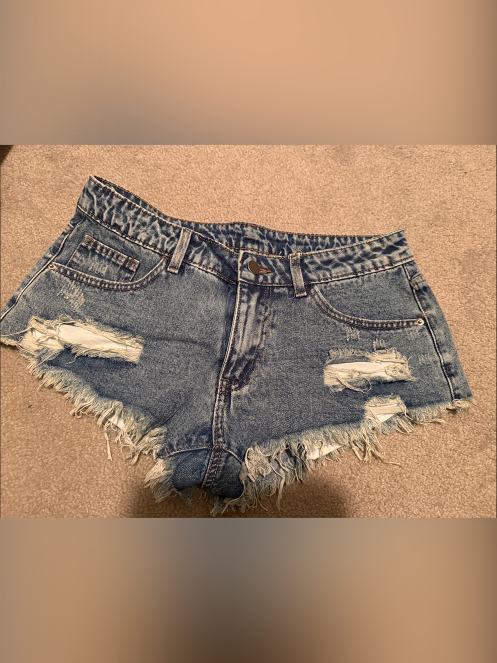Distressed Denim Shorts